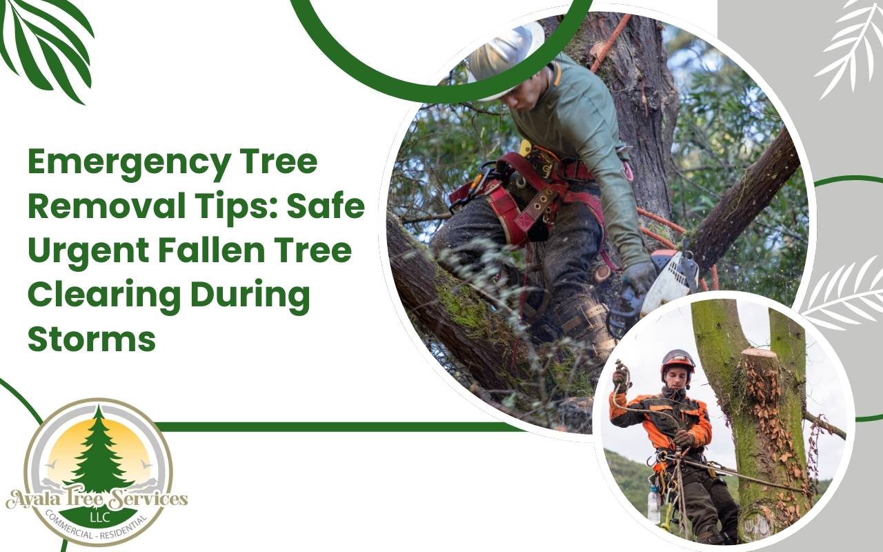 Essential tools and safety equipment for professional emergency tree removal in Roswell, GA.