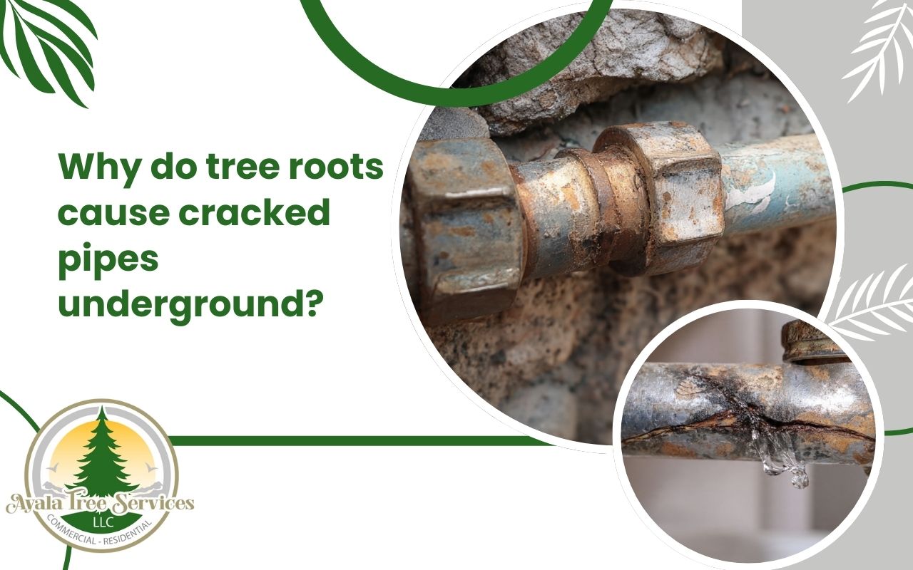 Cracked pipes from tree roots causing slow drains and gurgling sounds
