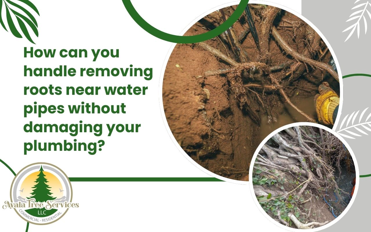 Removing roots near water pipes to reduce pipe cracking risks
