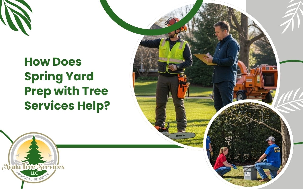 yard safety check during spring yard prep with tree services